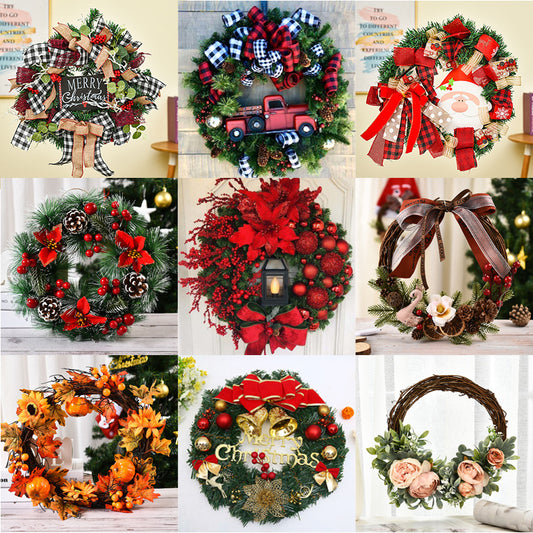 Guirnalda De Navidad Decoración De Ventanas Decoraciones Navideñas